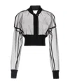 Rick Owens Womens Black Flight Cropped Woven Jacket In Black