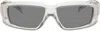 Rick Owens Transparent Hollywood Rick Sunglasses In 0109 Transparent/bla