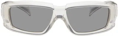 Rick Owens Transparent Porterville Rick Sunglasses In 0109 Transparent/bla