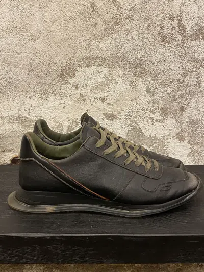 Pre-owned Rick Owens Transparent Sole Runner Shoes In Black