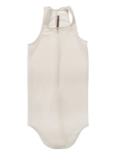 Rick Owens Transparent Tank Top In White