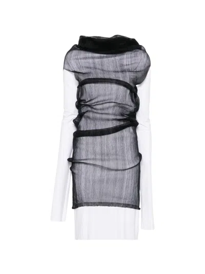 Rick Owens Transparent Tube Top In Black