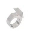 Rick Owens Trapezoidal Ring In White