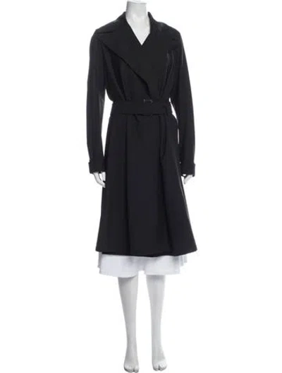 Pre-owned Rick Owens Trench Coat In Black