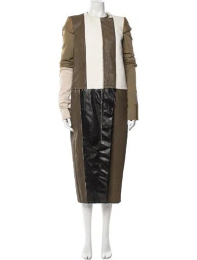 Pre-owned Rick Owens Trench Coat In Brown