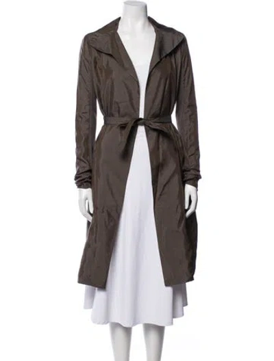 Pre-owned Rick Owens Trench Coat In Brown