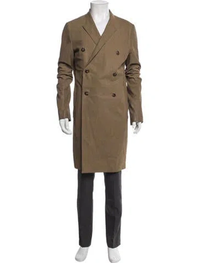 Pre-owned Rick Owens Trench Coat In Neutral
