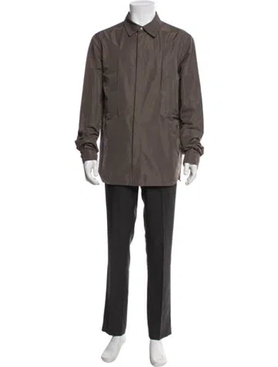 Pre-owned Rick Owens Trench Coat W/ Tags In Gray