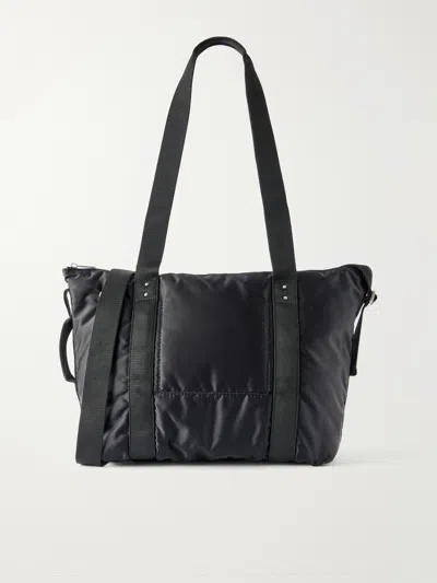 Rick Owens Trolley Canvas-trimmed Shell Tote In Black