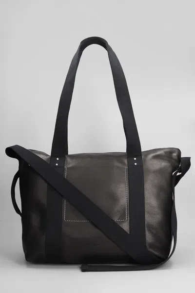 Rick Owens Zip-fastening Leather Tote Bag In Black