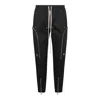 Rick Owens Bauhaus-inspired Cargo Pants With Elastic Waistband In Black