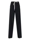 Rick Owens Straight Trousers With Button And Flap Pockets In Black