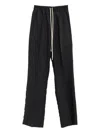 Rick Owens Straight Leg Trousers Nylon And Silk Blend In Black
