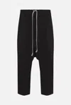 Rick Owens Cropped Sweatpants In Black