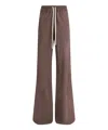 Rick Owens High Waist Wide Leg Trousers In Brown