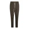 Rick Owens Trousers Featuring Elastic Waistband And Pockets In Brown