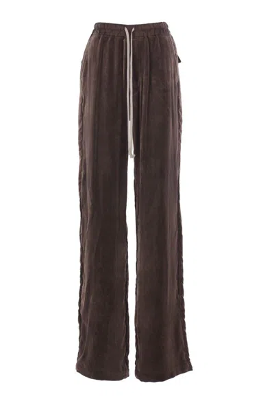 Rick Owens Trousers In Brown