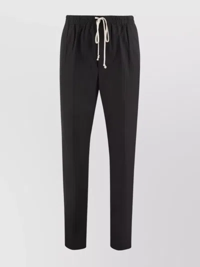 Rick Owens Trousers Cotton Elastic Waistband In Black