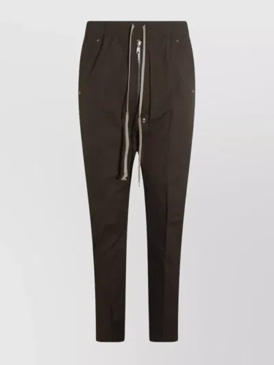 RICK OWENS TROUSERS FEATURING ELASTIC WAISTBAND AND POCKETS