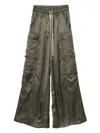 Rick Owens Wide Leg Trousers Elasticated Waistband In Multi