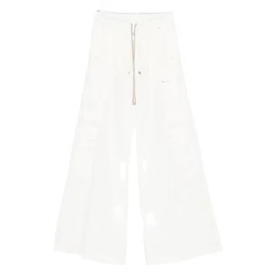 Rick Owens Bela Drawstring Trousers In White
