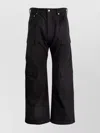 Rick Owens Trousers With Cargo Pockets And Wide Leg In Black