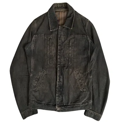 Pre-owned Rick Owens Trucker Denim Jacket In Blue
