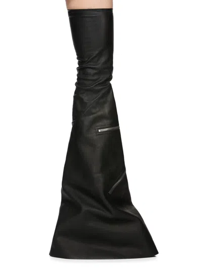 Rick Owens Trumpet-shaped Boots In Black