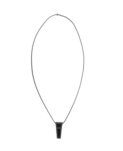 Rick Owens Trunk-crystal Charm Necklace In Black