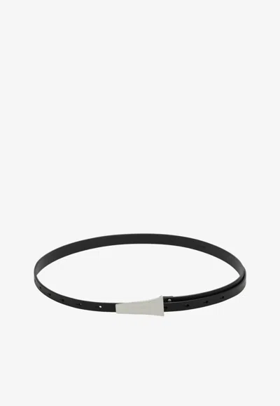 Rick Owens Black Trunk Belt Leather Belt
