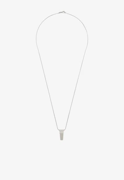 Rick Owens Trunk Pendant Necklace In Metallic