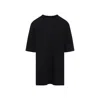 Rick Owens Relaxed Fit Oversized T-shirt With Classic Crew Neckline In Black