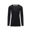 Rick Owens Long-sleeved Top With Subtle Back Closure In Black