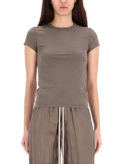 Rick Owens Tshirt In Cotone In Brown