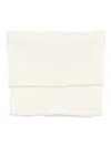 Rick Owens Ribbed Scarf In White