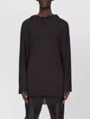 Rick Owens Tunic Hood Long Sleeves In Black