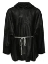 Rick Owens Tunic Hoodie In Black