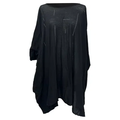 Rick Owens Tunic T-shirt In Black Cotton