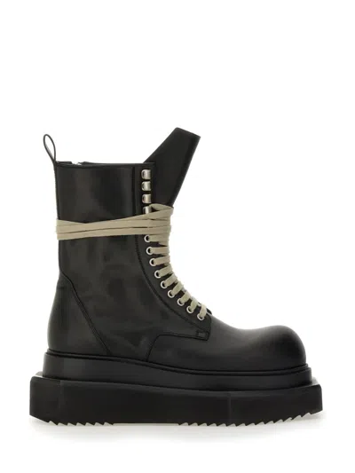 Rick Owens Turbo Cyclops Army Boots In Black