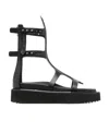 Rick Owens Woman Sandals Black Size 10 Soft Leather In Black