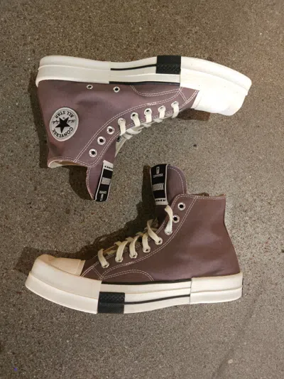 Pre-owned Rick Owens Turbodrk Chuck Taylor All Stars Shoes In Brown