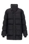 Rick Owens Turtle Quilted Down Coat In Blue