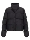 Rick Owens Black Quilted High-neck Jacket In Black