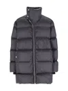 Rick Owens Long Down Jacket Turtle In Multi