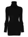 Rick Owens Ribbed Turtleneck Sweater Fitted Silhouette In Black
