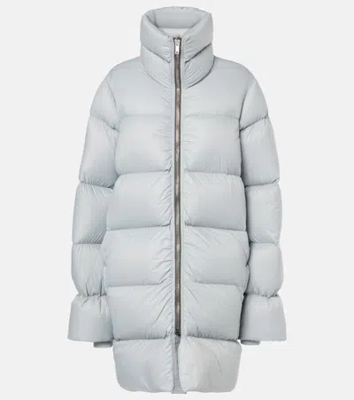 Rick Owens Turtle Oversized Down Jacket In Blue