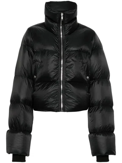 Rick Owens Green Porterville Turtle Down Jacket In Black