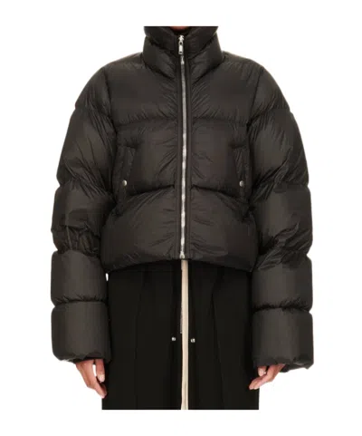 Rick Owens Turtle Padded Jacket In Black