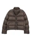 Rick Owens Turtle Padded Jacket In Brown