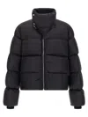 Rick Owens Black Quilted High-neck Jacket In Black